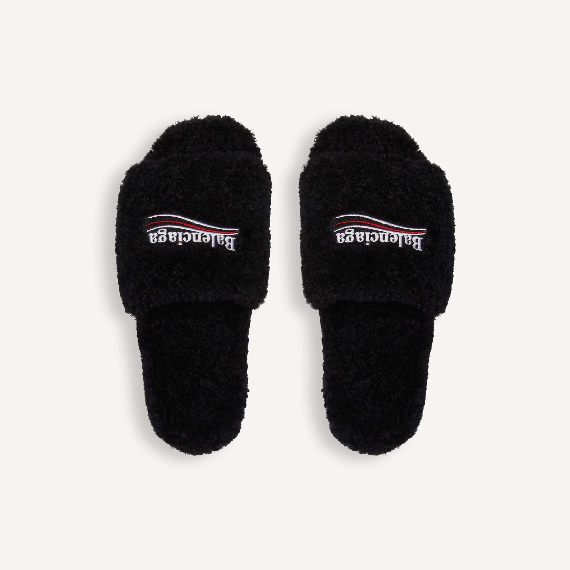 MEN'S FURRY OPEN MULE IN BLACK