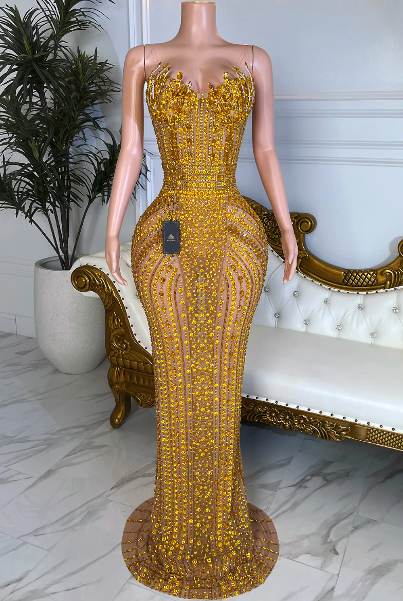 gold floaty dress Oly Liquid Gold Dress M main image 1